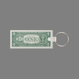Key Ring & Full Color Punch Tag - 1 Dollar Bill (Face Down)