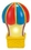 Custom Rubber Twinkling Light Hot Air Balloon, 2 7/8" L X 1 3/4" W X 1 3/4" H, Price/piece