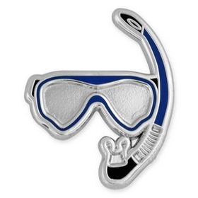 Blank Snorkel Lapel Pin, 1" H x 7/8" W