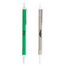 Custom Classic Click Pen w/Translucent Colored Barrel, 5.5" L