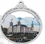 Custom Pewter Full Size 3D Gallery Print Ornament with 3 Dimensional Tooling, 2.25" Diameter, Price/piece