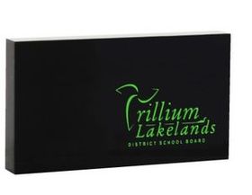 Custom Black Rectangle Paper Weight (3"x 5"x 3/8") Laser Engraved
