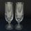 Custom Medallion Champagne Clear Crystal Flutes as A Pair of 2, 8 oz, Price/piece
