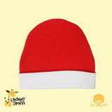 Custom The Laughing Giraffe Infant Ringer Beanie Hat - White/Red