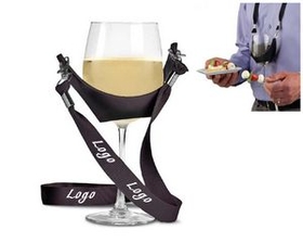 Custom Wine Glass Holder Lanyards, 35 7/16" L x 3/4" W