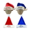 Custom Red Plush Christmas Hat, 11" L x 15" H, Price/piece