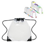 Custom PVC Clear Drawstring Backpack, 12 1/2