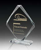 Custom Tetrad Glass Crystal Award, 6 1/2