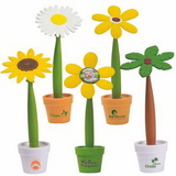 Custom Potted Pen - 5 different type of flowers, Three Colors, Plastic