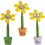 Custom Potted Pen - 5 different type of flowers, Three Colors, Plastic, Price/piece
