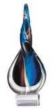 Custom Heywood Art Glass Award - 13 3/4