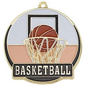 Custom 2" High Tech Medallion Basketball In Gold