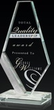 Custom Lyon Starphire Glass Award, 3 1/4