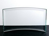 Custom 121-501611H  - Melanie Beveled Crescent Award-Jade Glass