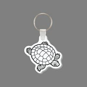 Custom Key Ring & Punch Tag - Turtle Tag W/ Tab