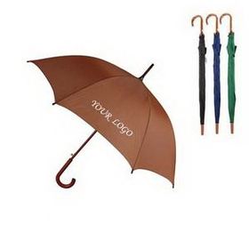 Custom Auto Open Umbrella w/ Hook Handle, 48" D x 38" L