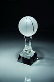 Custom Crystal Basketball Trophy- 10 1/4