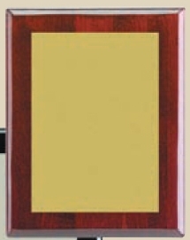 Custom Piano Wood Plaque w/ Plain Gold Plates (10.5"x13")
