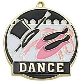 Custom 2" High Tech Medallion Dance In Gold