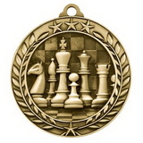 Custom 2 3/4'' Chess Wreath Award Medallion