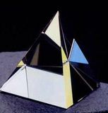 Custom Crystal Rainbow Pyramid Paper Weight (2-3/4