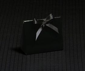 Custom Gloss Black Purse Style Gift Bag (4.5"x2"x3.75")