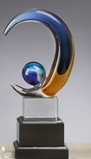 Custom Super Achievement Glass Art Award (10