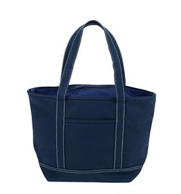 Custom Zippered Solid Color Boat Tote