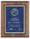 Custom Executive Walnut Plaque Award with Blue Plate (8"x10"), Price/piece