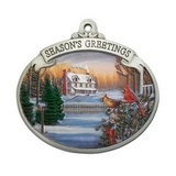 Custom 3D Gallery Print Collection Full Size Ornament (Season's Greetings Outdoor Scene)