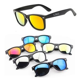 Custom Adult Mirrored Sunglasses, 5 15/16" L x 2" W