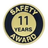 Blank Safety Award Pin - 11 Year, 3/4