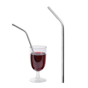 Custom Reusable Stainless Steel Drinking Straw, 8.5" L x 0.25" W
