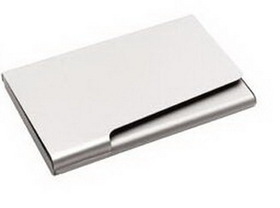 Custom Aluminum Business Card Case/ Holder, 3.66" L x 2.36" W x 0.19" Thick