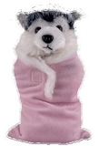Custom Soft Plush Husky in Baby Sleeping bag 12