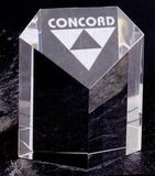 Custom Crystal Pentagon Paper Weight Award (3