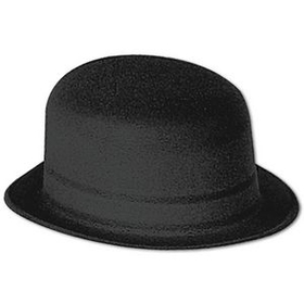 Custom Black Velour Derby Hat