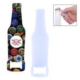 Custom Full Color Bottle Shaped Bottle Opener, 1 1/4" W x 5" H