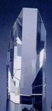 Custom Crystal Octagon Tower Award (6