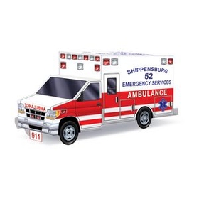 Custom Printed Ambulances, 7.00" L x 2.25" W x 3.00" H