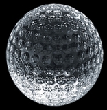 Custom Crystal Ball Paperweight (Golf Ball), 2 1/4