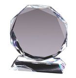 Blank Optical Crystal Octagonal Award w/ Diamond Edge Facets (5