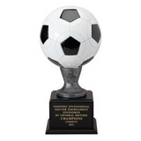 Custom Resin Soccer Trophy on Wood Base (16