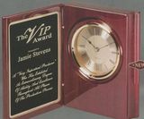 Blank Super Size Rosewood Book Style Clock Plaque w/ Diamond Spun Dial, 7