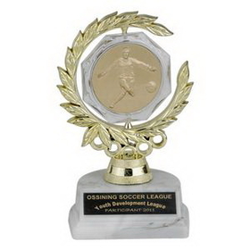 Custom Spinner Trophy w/2" Medallion Insert Space (6")