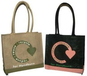 Custom All Natural Economy Tote with Rope Handles (15"x13-1/2"x6")