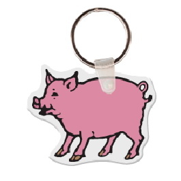 Custom Pig Animal Key Tag