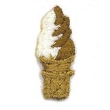 Custom Food Embroidered Applique - Ice Cream Cone