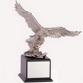Custom 18 1/2" Electroplated Silver Eagle Trophy