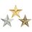 Blank 3D Star Lapel Pin- Gold, Silver Or Bronze, 1" L, Price/piece
